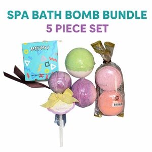 5 Bath Bomb Bundle Spa Set | Self Care Gift | Assorted Colors